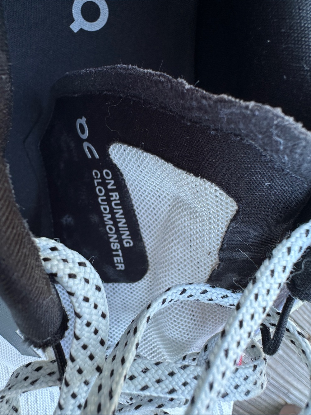 ON Cloud Cloudmonster 2 Running Sneaker Women Size 8.5 White Frost Black - Picture 8 of 9
